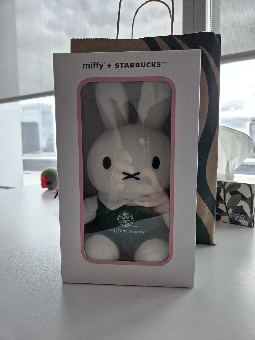 Starbucks Miffy Plush Box - White & Green Accents